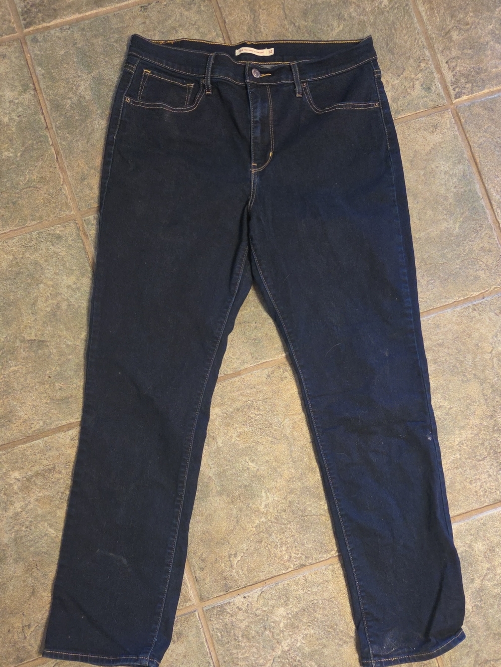Levi's 724 High Rise Straight Leg Dark Navy Women's Jeans
